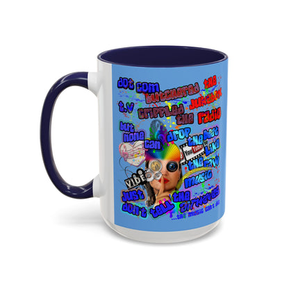 drop the beat - Accent Mug (light blue)