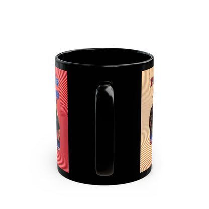 rw&b lives matter - Black Mug (yellow-orange wave)