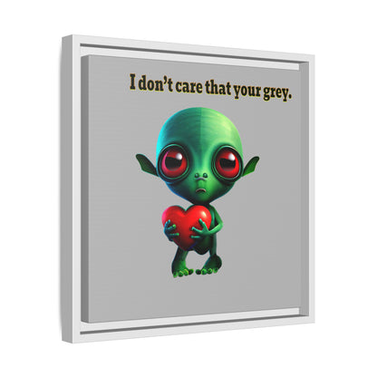 I don't care that your grey - framed canvas art (light grey)