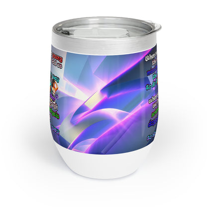 doggystyle - Chill Wine Tumbler (grey-pink wave)