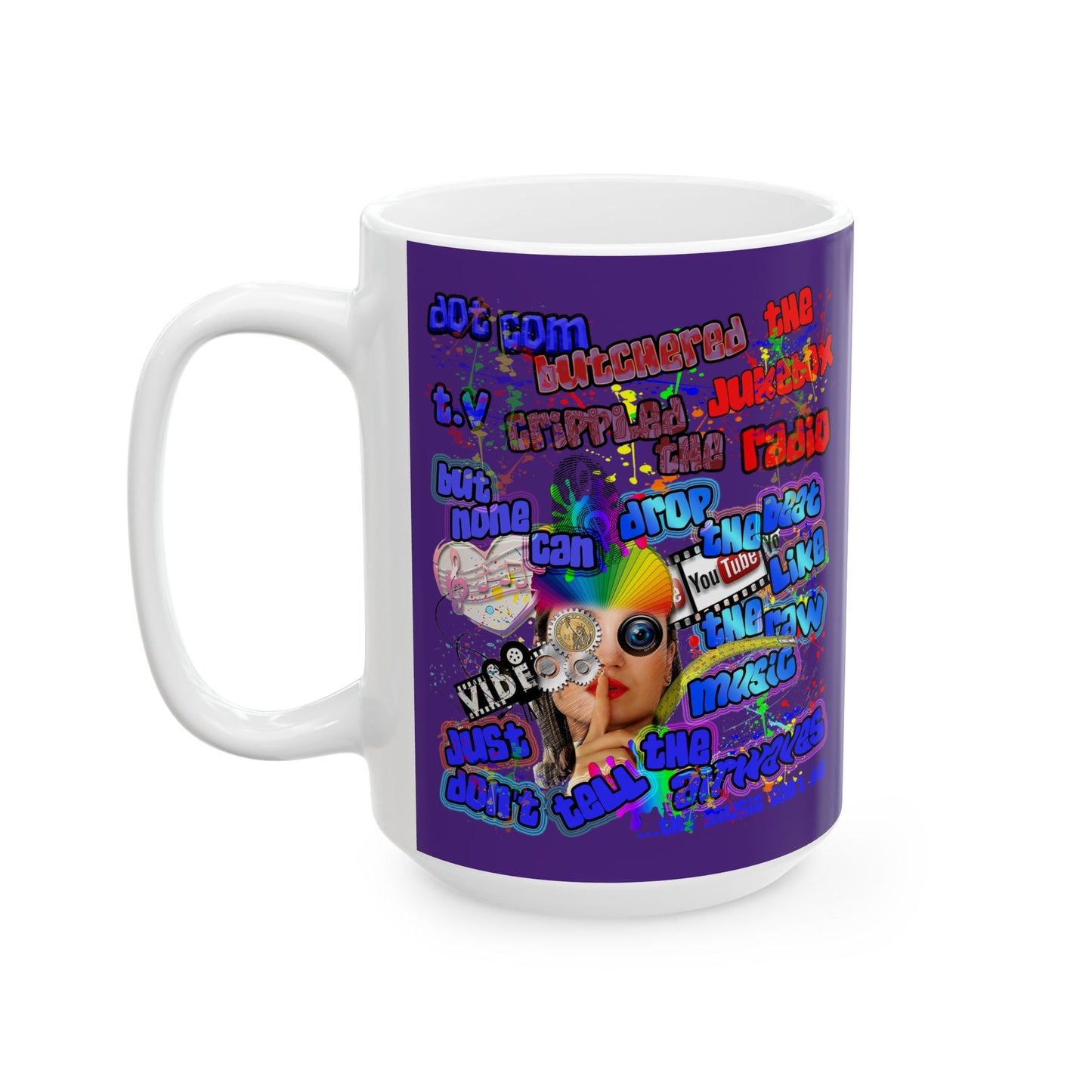 drop the beat - White Mug (purple)
