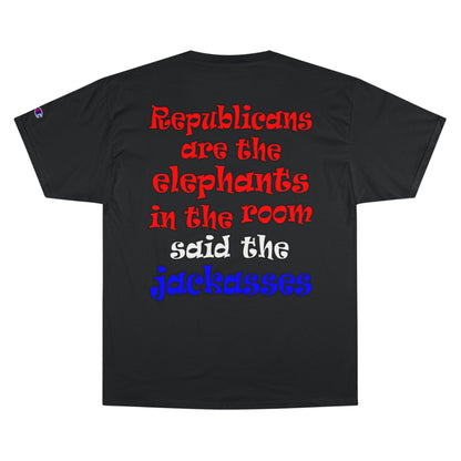donkeys and elephants - Champion T-Shirt