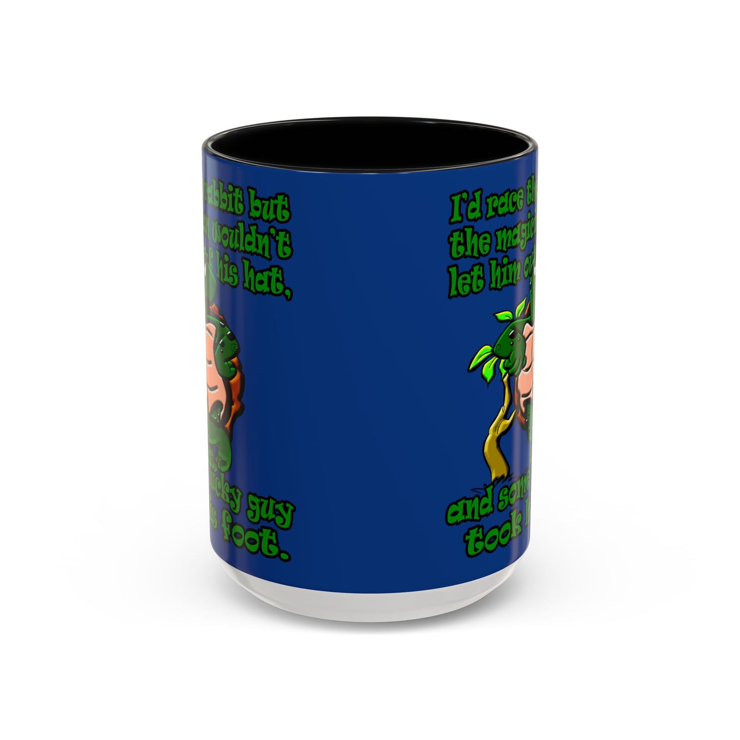 turtle race - Accent Mug (dark blue)