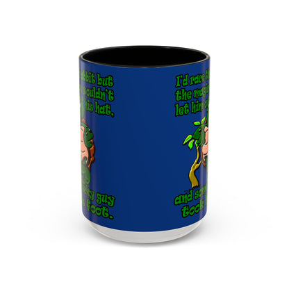 turtle race - Accent Mug (dark blue)