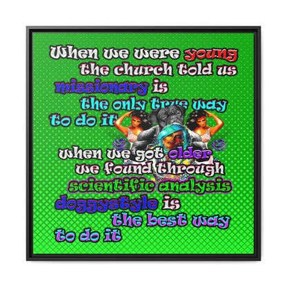 doggystyle - framed canvas art (logo green)