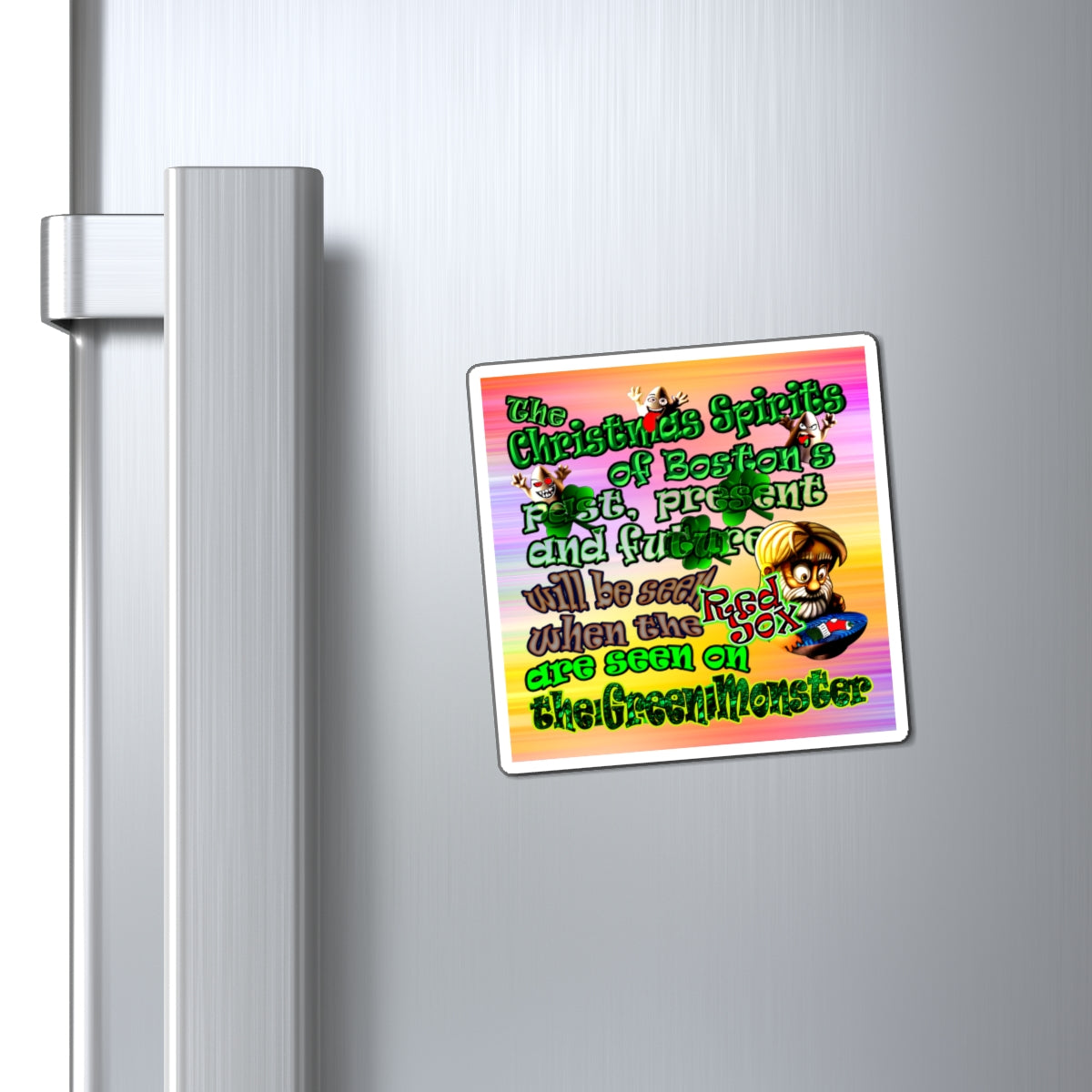 christmas spirits of boston - Magnets - (color blur)