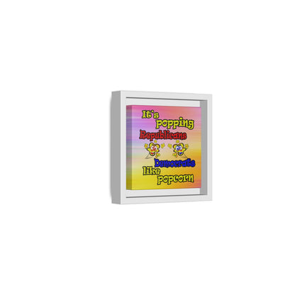 popping like popcorn - framed canvas art (color blur)