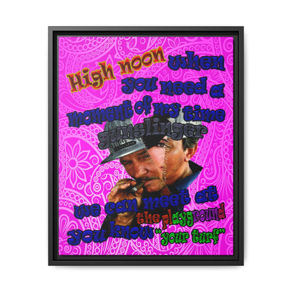 high noon - framed canvas art (pink swirl)
