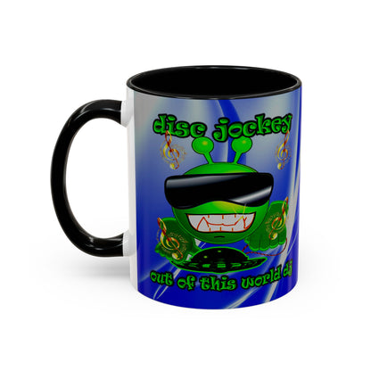 disc jockey - Accent Mug (blue-white wave)