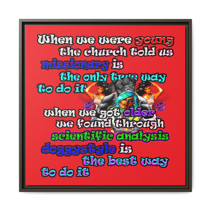 doggystyle - framed canvas art (red)