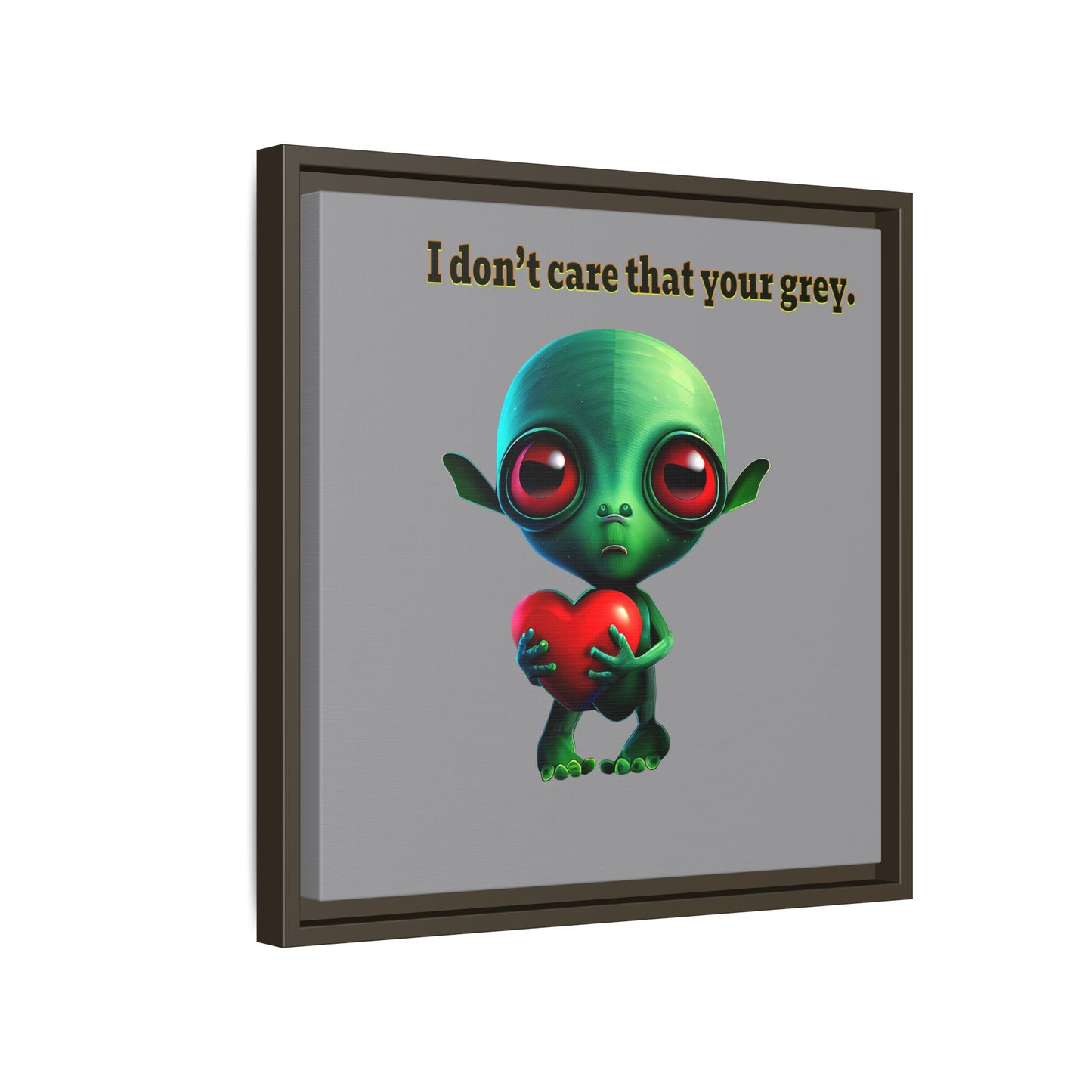 I don't care that your grey - framed canvas art (grey)