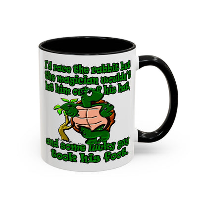 turtle race - Accent Mug (white)