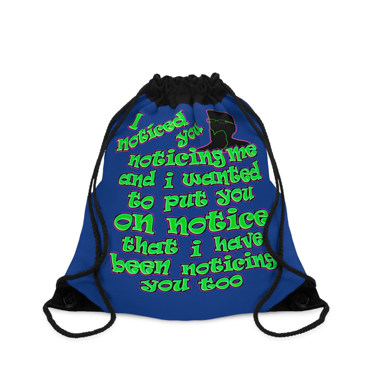 noticed you noticing - Drawstring Bag (dark blue)