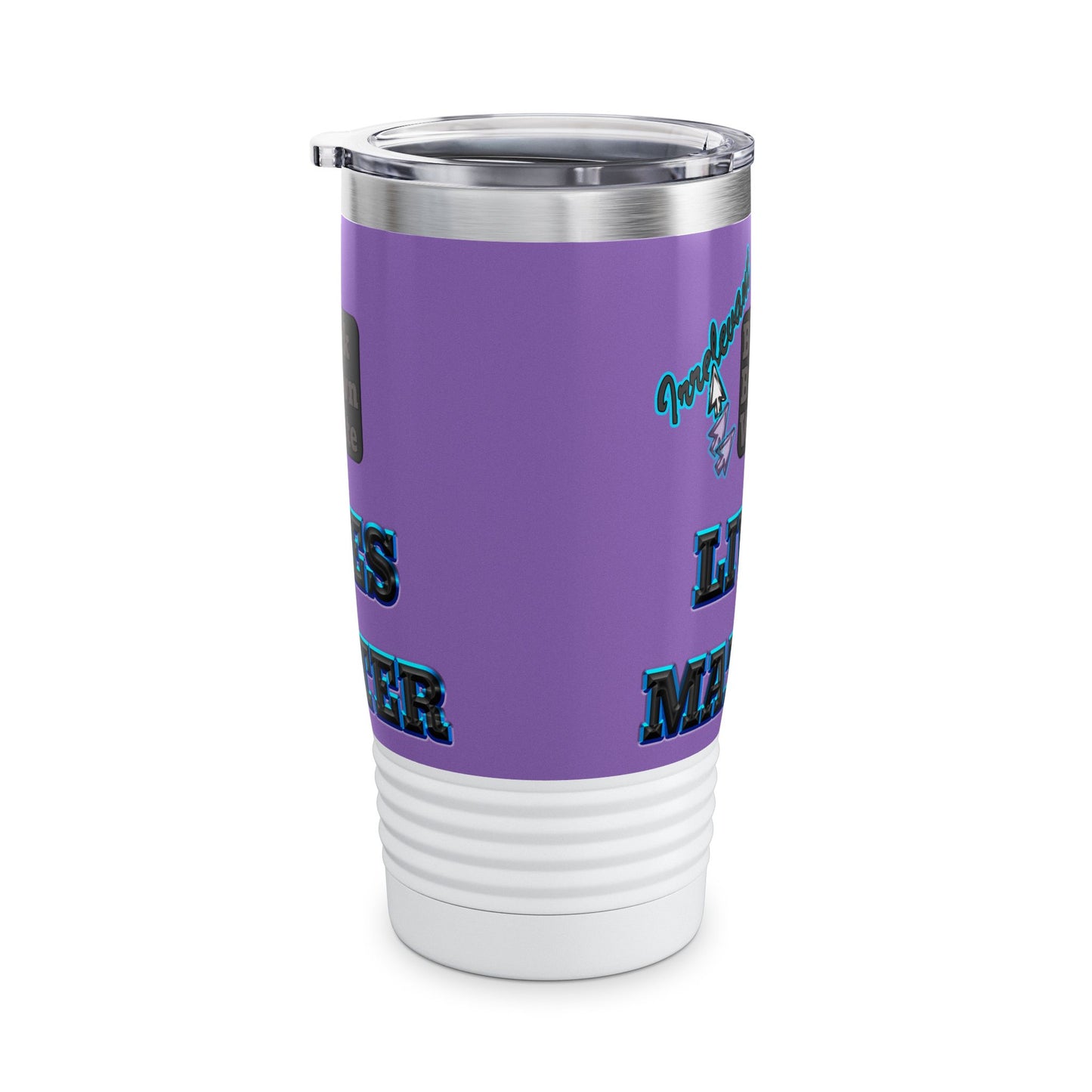 irrelevant - Ringneck Tumbler, 20oz (light purple)