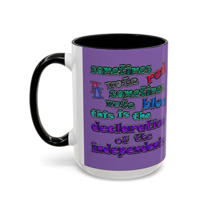 declaration of the independents - Accent Mug (light purple)
