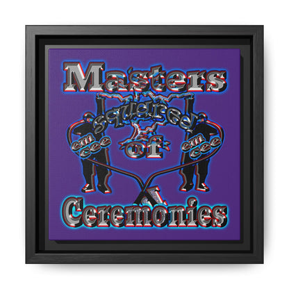em cee squared - framed canvas art (purple)