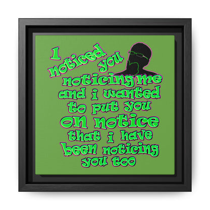 noticed you noticing - framed canvas art (green)