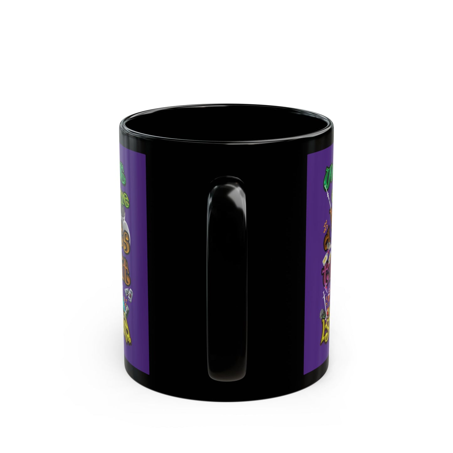 the bum's shit - Black Mug (purple)