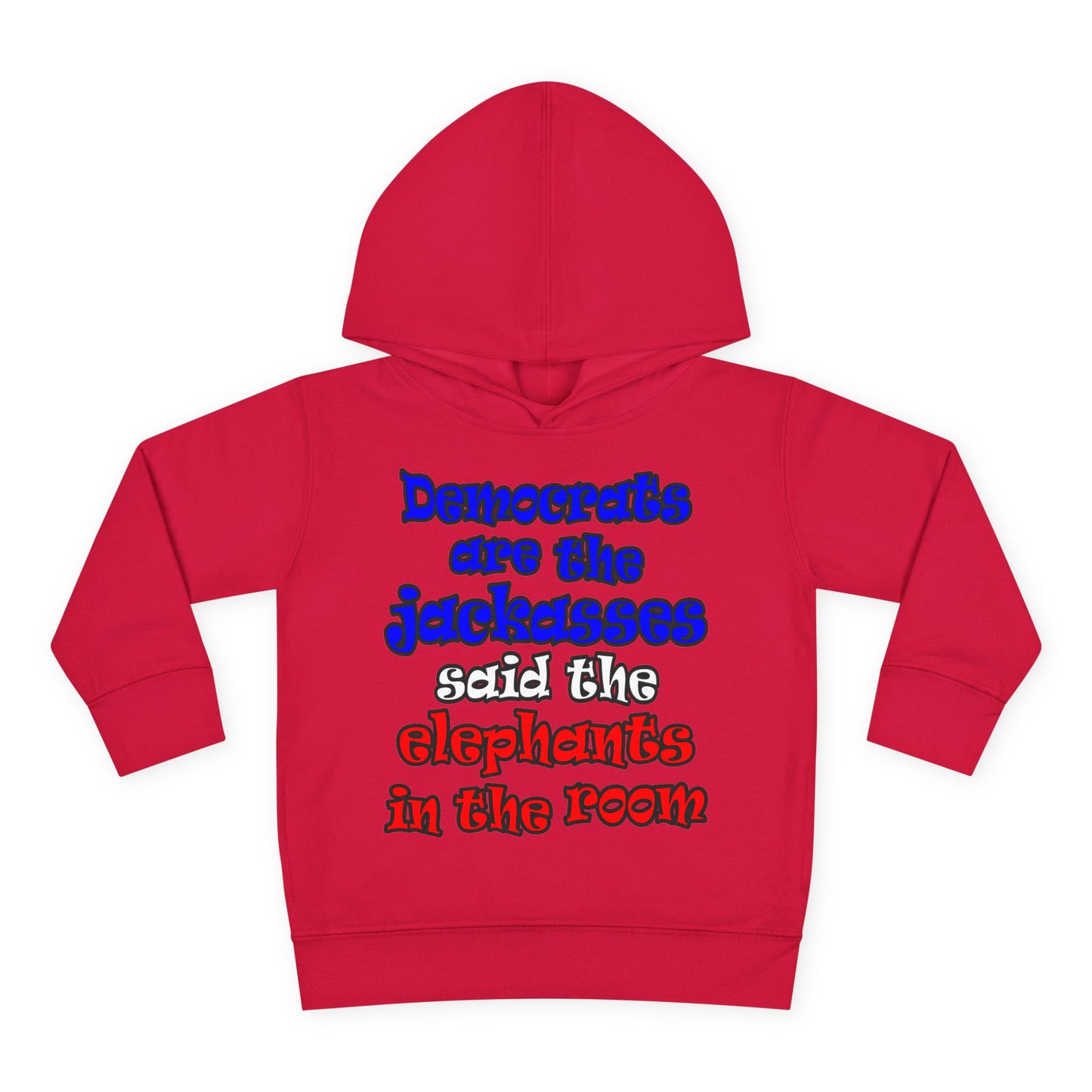donkeys and elephants - Toddler Pullover Fleece Hoodie