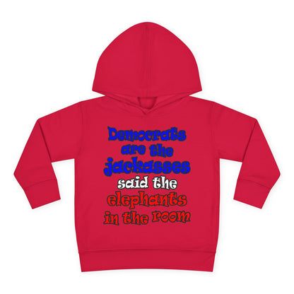 donkeys and elephants - Toddler Pullover Fleece Hoodie