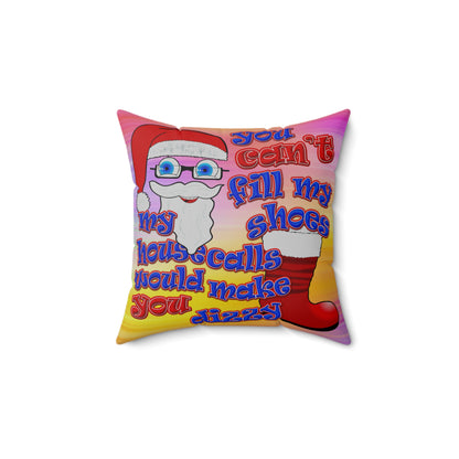 santa's shoes - Spun Polyester Square Pillow - (color blur)