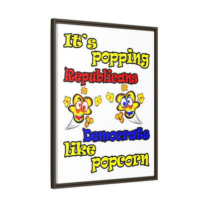 popping like popcorn - framed canvas art (white)