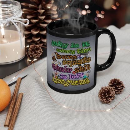 the bum's shit - Black Mug (brushed nickel)