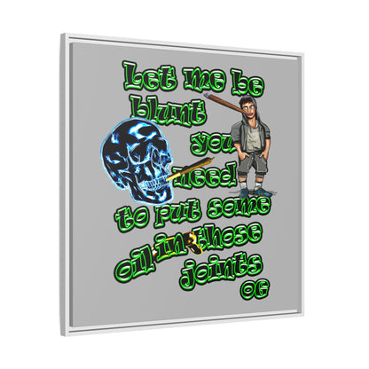 og - framed canvas art (light grey)