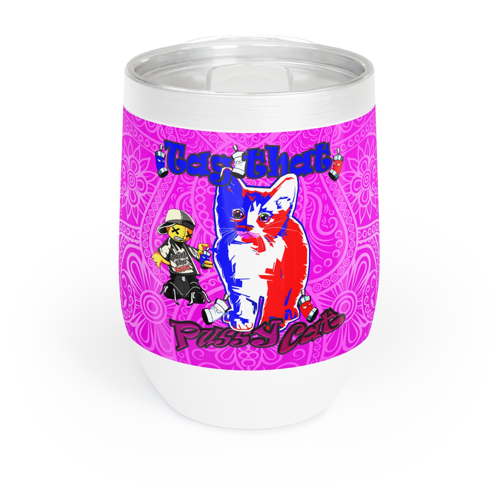 tag that - Chill Wine Tumbler (pink swirl)