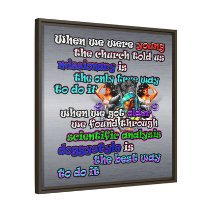 doggystyle - framed canvas art (brushed nickel)