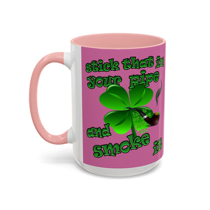 celtics logo - Accent Mug (light pink)