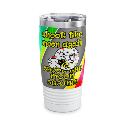 shoot the moon again - Ringneck Tumbler, 20oz (rainbow split)