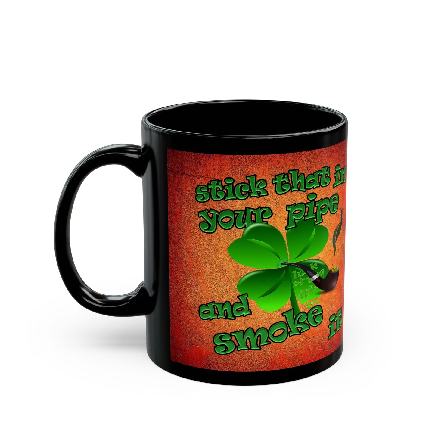celtics logo - Black Mug (burnt orange)