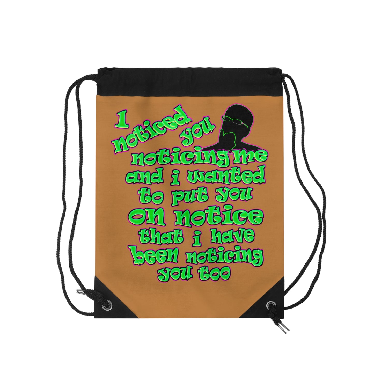 noticed you noticing - Drawstring Bag (light brown)