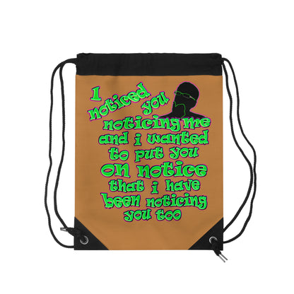 noticed you noticing - Drawstring Bag (light brown)