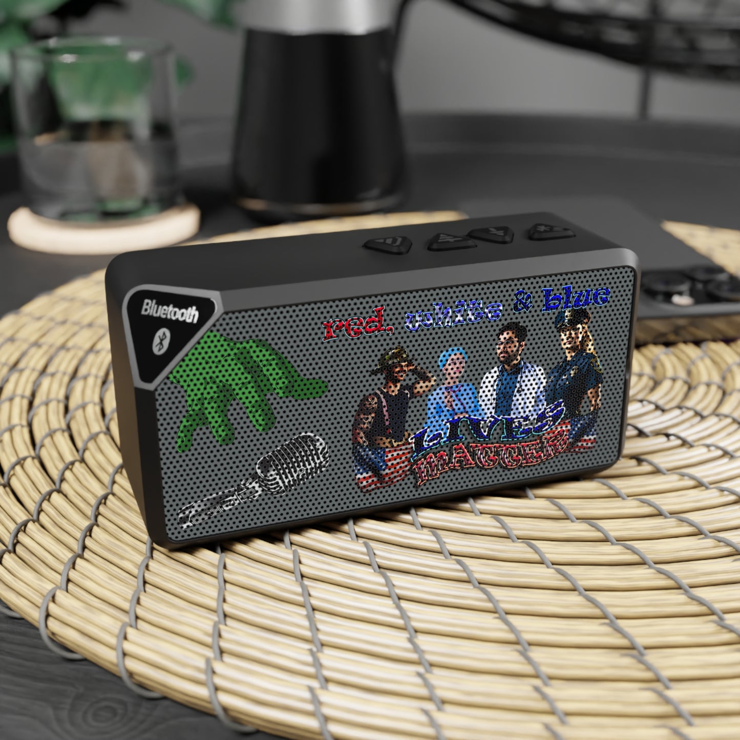 rw&b lives matter - Jabba Bluetooth Speaker (dark grey)