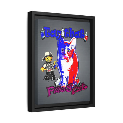 tag that - framed canvas art (grey-light grey)