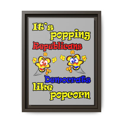 popping like popcorn - framed canvas art (light grey)
