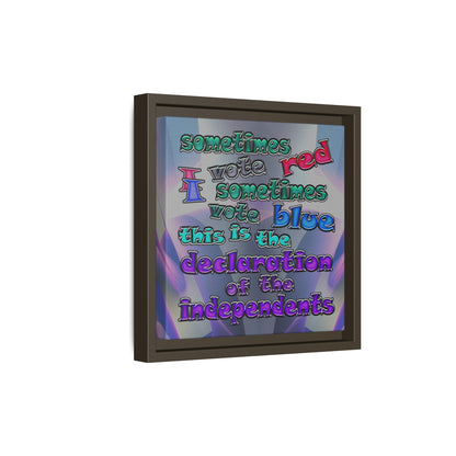 declaration of the independents - framed canvas art (grey-pink wave)