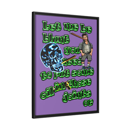 og - framed canvas art (light purple)