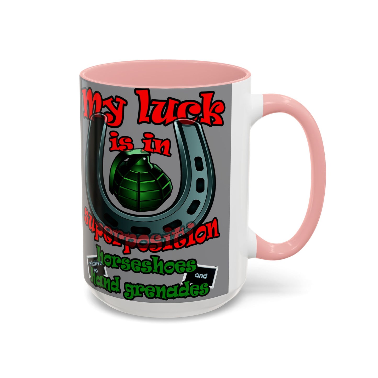 my luck - Accent Mug (grey)