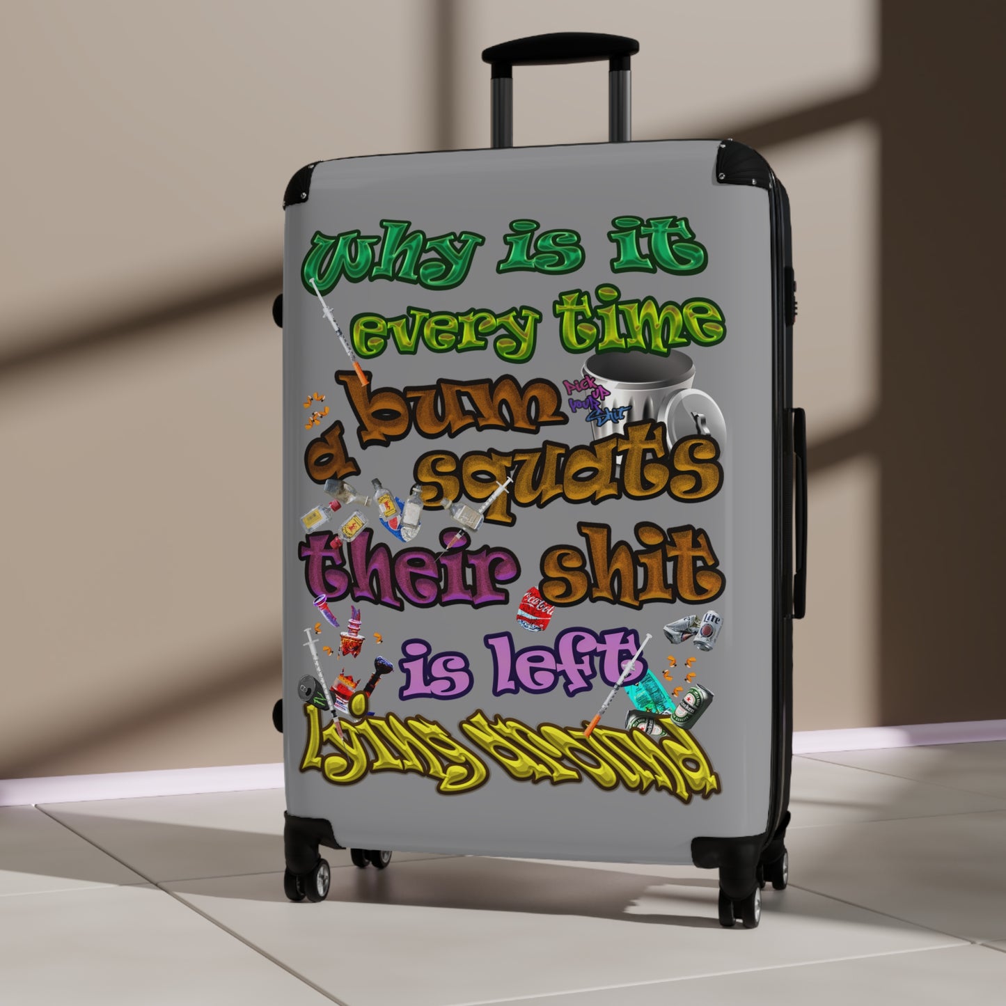 the bum's shit - Suitcase (grey)