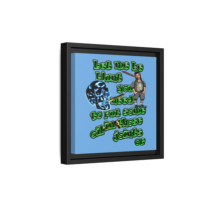og - framed canvas art (light blue)