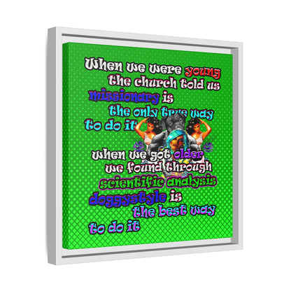 doggystyle - framed canvas art (logo green)