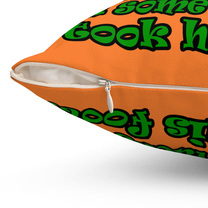 turtle race - Spun Polyester Square Pillow - (crusta)