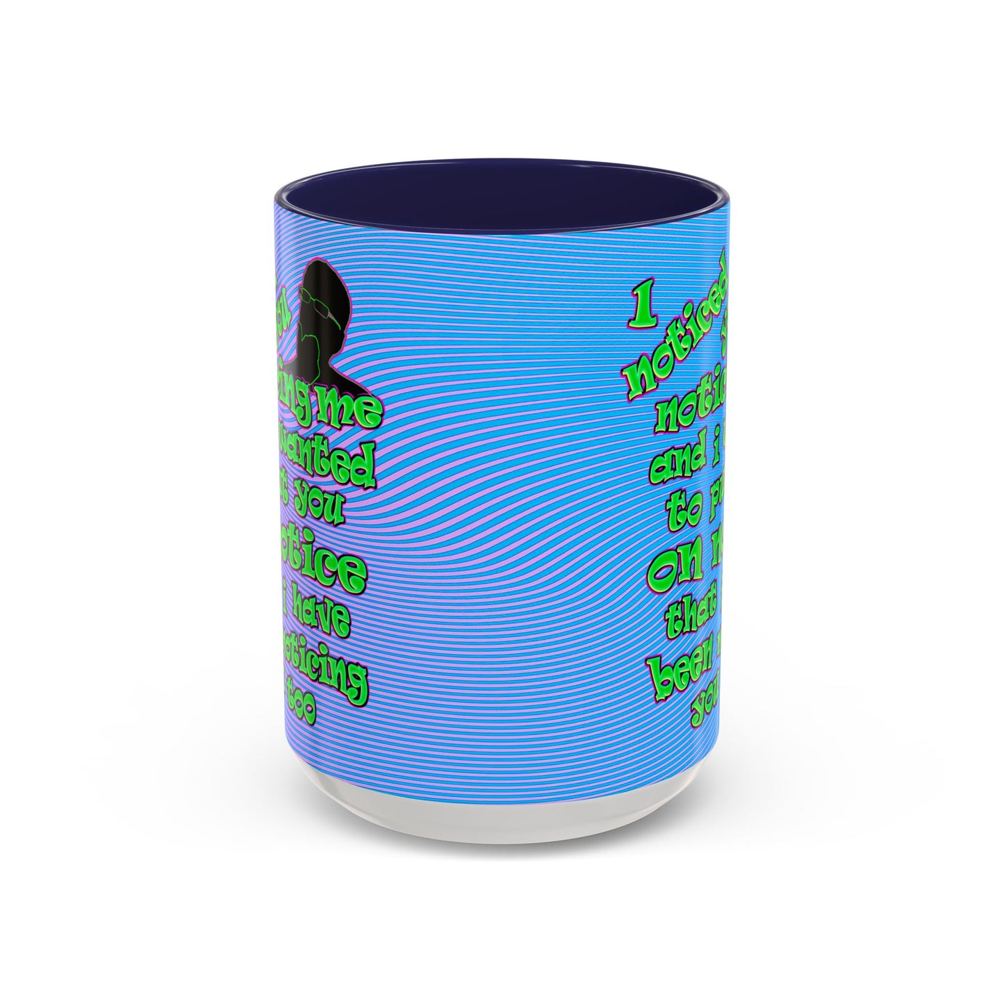 noticed you noticing - Accent Mug (light blue-purple wave)
