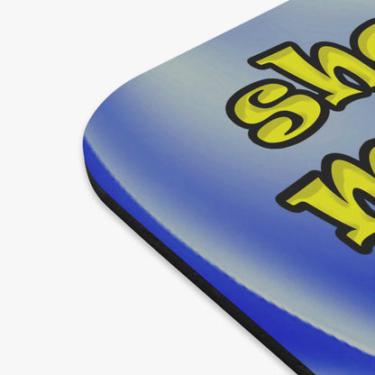 shoot the moon again - Mouse Pad (Rectangle) (blue-white wave)