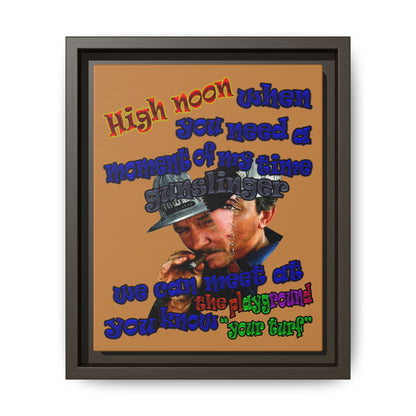 high noon - framed canvas art (light brown)