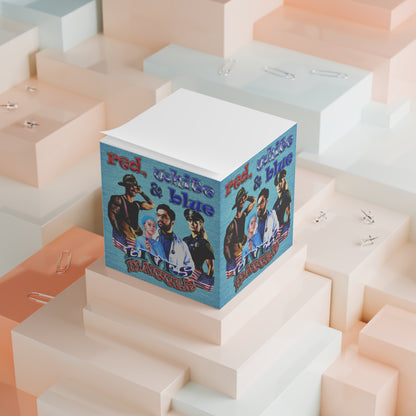 rw&b lives matter - note cube (faded blue)