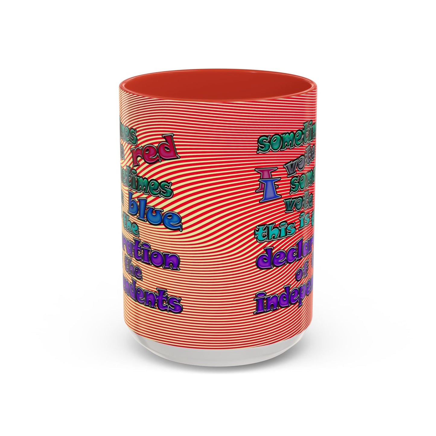 declaration of the independents - Accent Mug (yellow-orange wave)